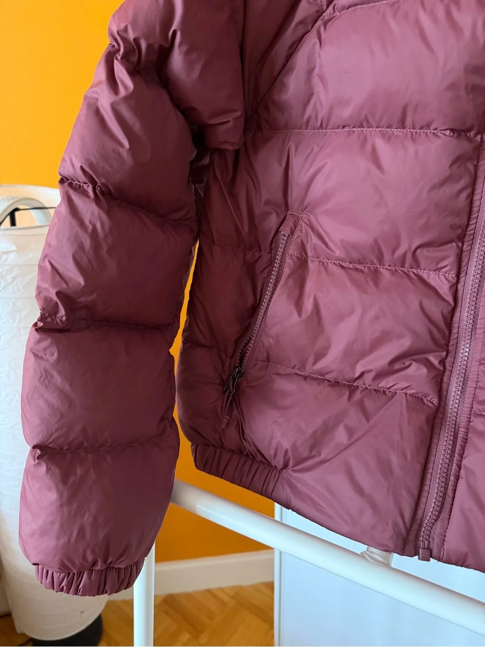 The North Face dusty rose puffer down jacket